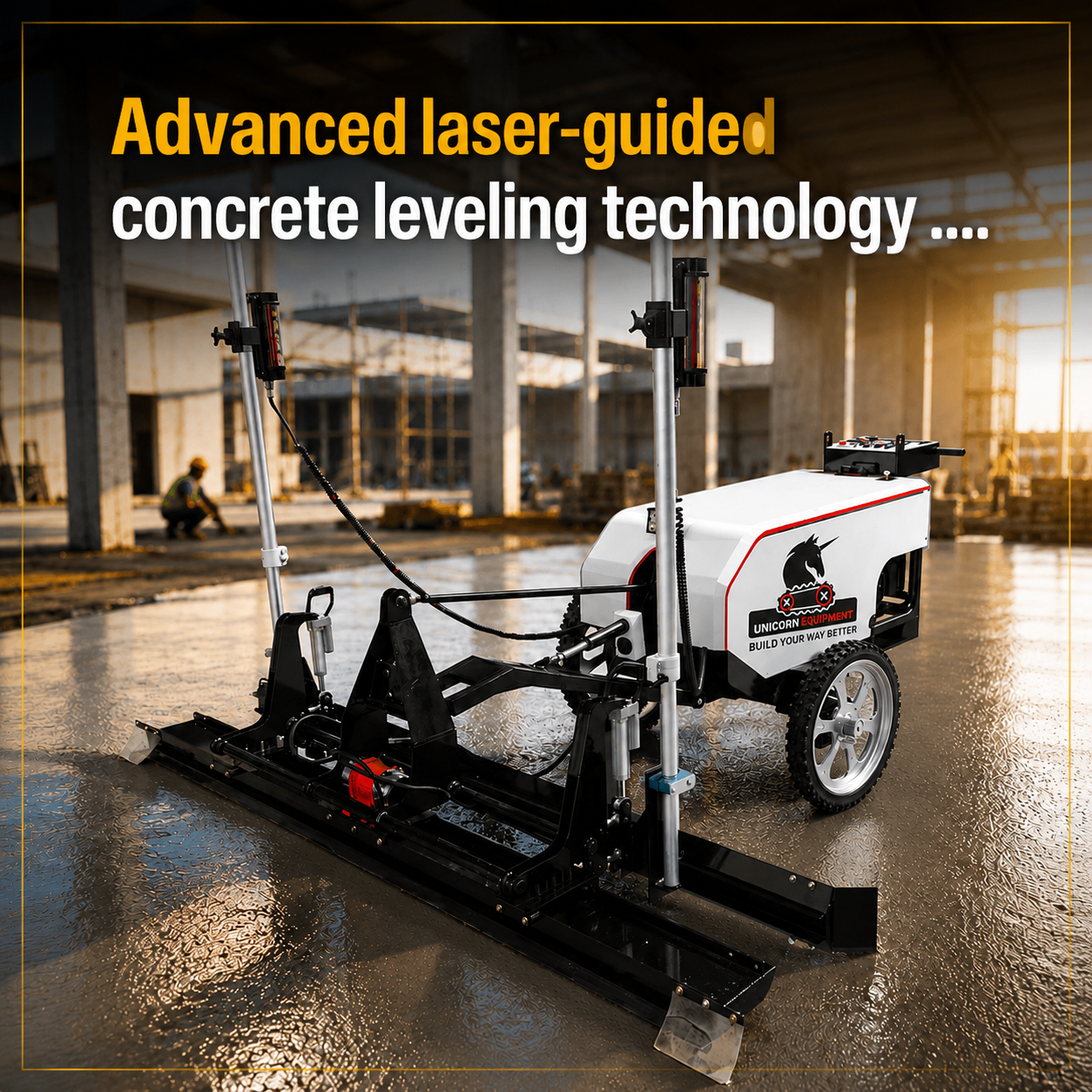 Advanced Laser Guide concrete leveling technology