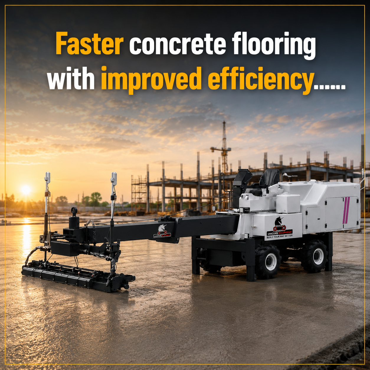 Faster concrete flooring with improved efficiency
